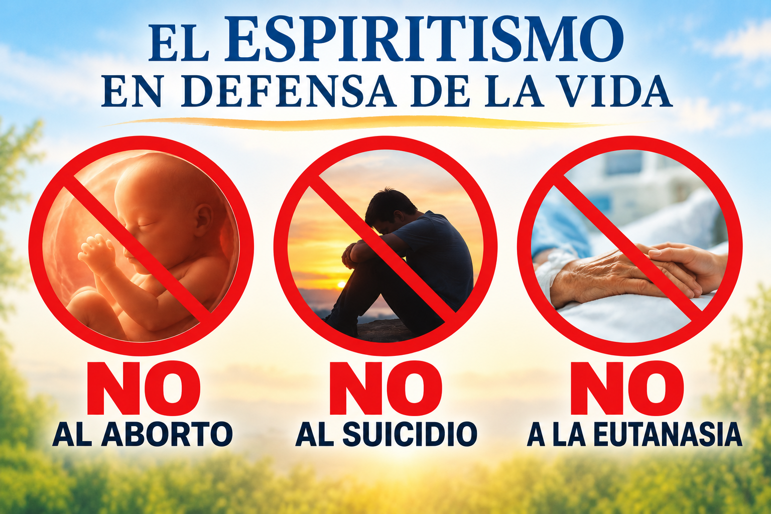 El Espiritismo en defensa de la vida: no al aborto, no al suicidio y no a la eutanasia